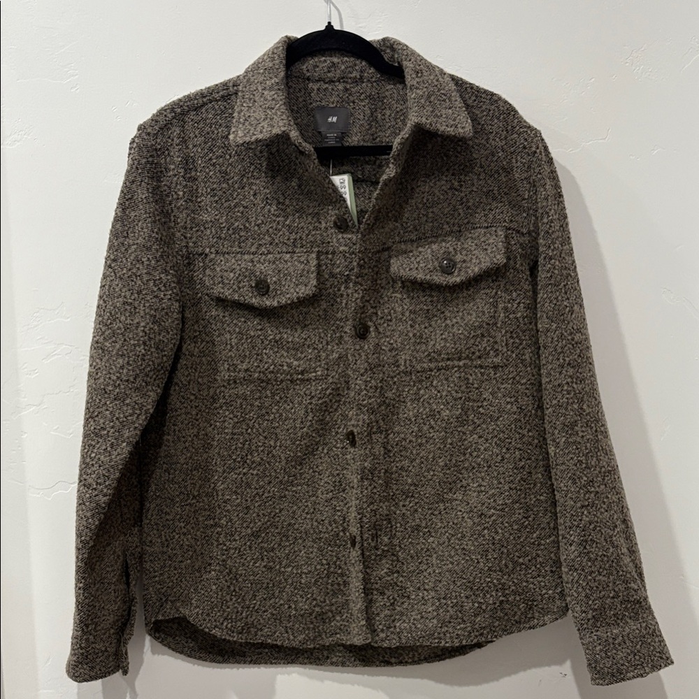 NWT H&M Men Tan Teddy Jacket